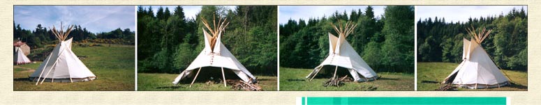 Views of the small tipi model (3,60m/high) 